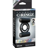 Fantasy C-Ringz Extreme Double Trouble Black Vibrating Cock Ring for Enhanced Pleasure and Performance - Adult Naughty Store