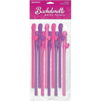 Bachelorette Party Favors Dicky Sipping Straws Pink-Purple 10pc.

Introducing the Bachelorette Party Favors Dicky Sipping Straws - the Perfect Pleasure Accessories for Your Next Celebration!