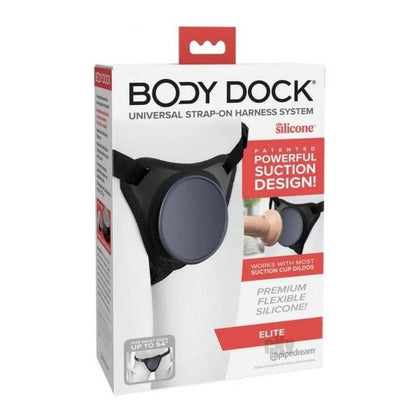 Body Dock Elite Strapless Silicone Strap-On Dildo - Model BD-5000 - Women's Ultimate Pleasure - Jet Black