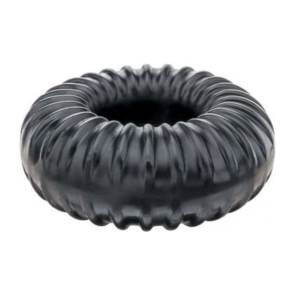 Introducing the SensaRing™ Ribbed Cock Ring - Model SR-5000 | For Men | Enhances Pleasure | Black