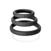 Perfect Fit Xact-Fit Cockring Set - Mixed Sizes Silicone Black - Adult Naughty Store