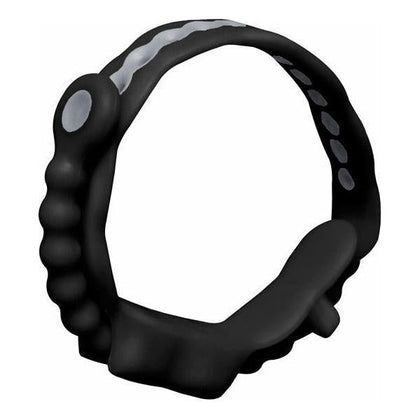 Introducing the SensaShift Black Adjustable Cock Ring - Model SS-17X: Ultimate Pleasure for Men in Any Size and Shape