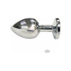 Stainless Steel Jewelled Anal Butt Plug - Large Size (Model: RBP-L)