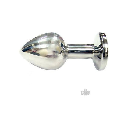 Introducing the Exquisite Jewelized Stainless Steel Anal Butt Plug - Model RS-25S: Small Size for Sensational Pleasure in a Stunning Clamshell Packaging - Adult Naughty Store