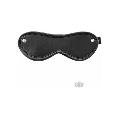 Euphoria Sensations Deluxe Black Leather Blindfold - For Sensual Pleasure and Intimate Exploration