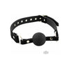 Luxury Leather Ball Gag - Noir Leather, Adjustable Strap, Model LBG-001, Unisex, Sensual Pleasure, Black - Adult Naughty Store