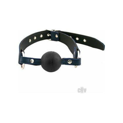 Blue Leather Rouge Ball Gag - Adjustable Strap, Unisex, Pleasure Enhancer