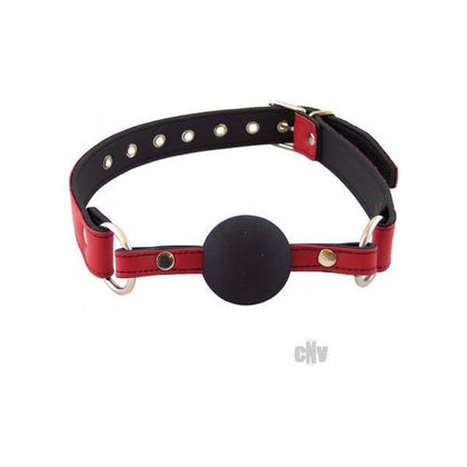 Ravishing Red Leather Ball Gag - Exquisite BDSM Pleasure Toy for Enhanced Sensations and Intense Play