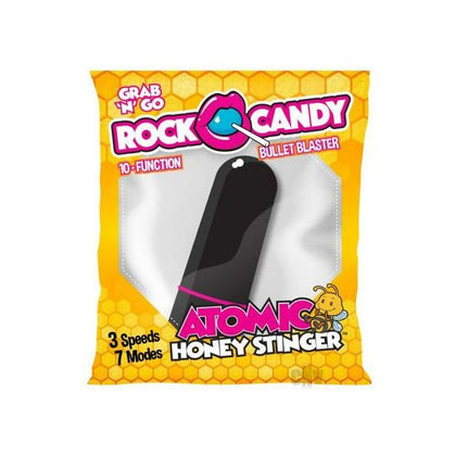 Rock Candy Atomic Honey Stinger Black - Compact Single Speed Vibe for Electrifying Pleasure