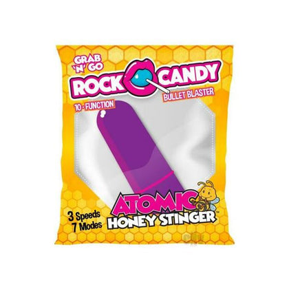 Rock Candy Atomic Honey Stinger Purple - Powerful Single Speed Vibrating Bullet for Intense Pleasure - Adult Naughty Store