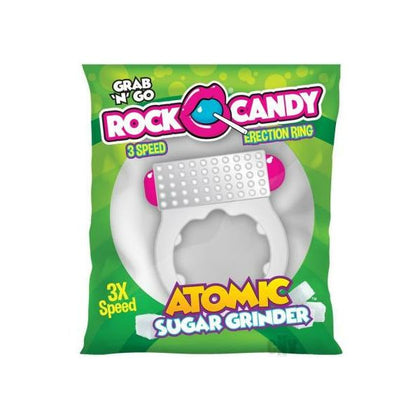 Rock Candy Atomic Sugar Grinder White - Powerful 3-Speed C-Ring for All Genders - Enhance Pleasure and Performance!
