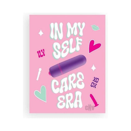 NaughtyVibes Self Care Era A2 Rock Candy Bullet Vibrator Greeting Card - Unisex Clitoris Stimulation - Blush