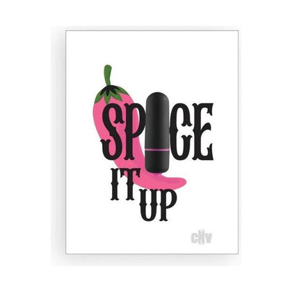 NaughtyVibes Rock Candy Spice It Up A2 Bullet Vibrator Greeting Card - Model 001, Unisex, Clitoral Stimulation, Pink