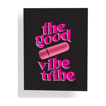 NaughtyVibes Rock Candy Good Vibe Tribe A2 Greeting Card with Honey Stinger Bullet Vibrator - Intimate Pleasure for All Genders - Clitoral Stimulation - Playful Pink