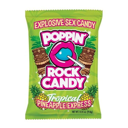 Poppin' Rock Candy Pineapple Explosive Oral Pleasure Candy - Model XYZ123 - Unisex - Tongue-Tingling Pleasure - Yellow