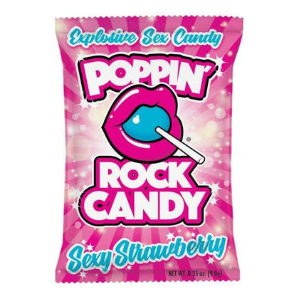 Rock Candy Poppin' Strawberry Edible Oral Sex Candy - 25pcs