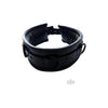 Bondage Boudoir Padded Leather Collar Black - Luxurious Comfort for All Players