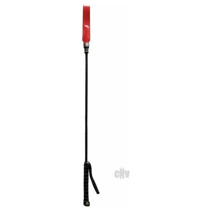 Lustful Leather Long Riding Crop - Slim Tip 24 inches - Red - Model RRC-24