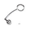 Introducing the Luxe Stainless Steel Cock Ring and Anal Probe - Model W-30mm Bal: Ultimate Pleasure for Him and Her in Sensational Silver - Adult Naughty Store