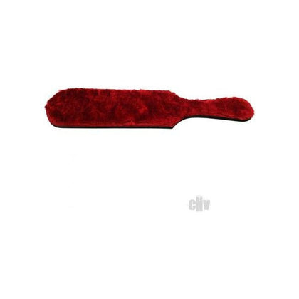Introducing the Sensual Pleasure Rouge Paddle with Fur Red Black - Model SP-001: A Versatile Delight for All Genders and Sensual Desires