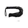 ElegantX Leather Flogger - Model RS-21 - Black, for Sensual Impact Play and BDSM Pleasure - Adult Naughty Store