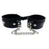 Introducing the Exquisite Noir Leather Wrist Cuffs - Model R-001: A Captivating Bondage Accessory for Sensual Pleasure in Black