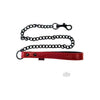 Luxury Leather Handle Lead Dog Chain - Burgundy - Model LHC-001 - Unisex - For Control and Style during Walks - Adult Naughty Store