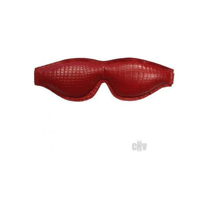 Rouge Anaconda Padded Blindfold Burgundy-Black: Luxurious Leather Eye Mask for Sensual Pleasure