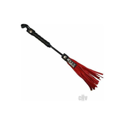 Rouge Leather Mini Flogger 10.23 inches - Red - BDSM Whip for Sensual Impact Play