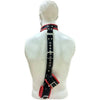 Leather Euphoria Neck to Hand Restraint - Model LER-001 - Unisex - Full Body Bondage - Black/Red - Adult Naughty Store