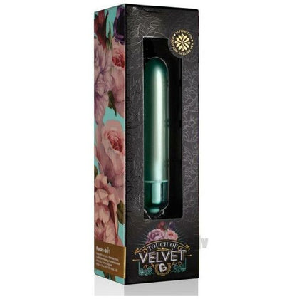 Touch of Velvet Aqua Lily Vibrating Bullet - Model V10 - Female - Clitoral Stimulation - Aqua Blue