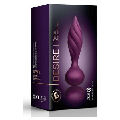 Introducing the Exquisite Desire Purple-Rose Gold Anal Plug - Model D-456, for Ultimate Sensual Pleasure and Shared Intimacy - Adult Naughty Store