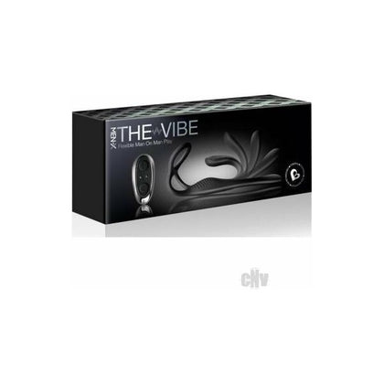 The-Vibe Black-Silver Flexible Multi-Function Male Strap and Anal Stimulator - Model V1.0 - For Shared Pleasure Experiences - Adult Naughty Store