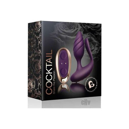 Introducing the Cocktail Purple-Rose Gold Dual Motor Couples' Pleasure Toy - Model CT-2021: An Exquisite Blend of Pleasure for All
