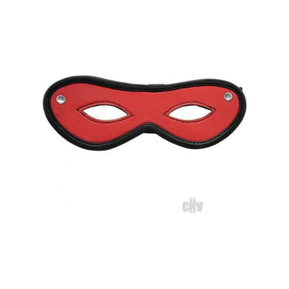 Introducing the Rouge Open Eye Mask Red - The Ultimate Leather Eye Cut Mask for Sensual Pleasure - Adult Naughty Store