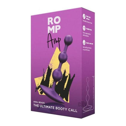 ROMP Amp Silicone Anal Bead Tailor-Made for Ultimate Pleasure - Perfect for Explosive Orgasms - Unisex - Anal - Flexible Black