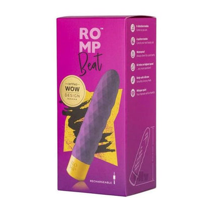 ROMP Beat Purple Bullet Vibrator - Compact Clitoral Stimulator - Model: Beat - Female - Clitoral Stimulation - Purple
