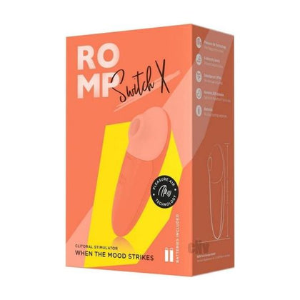 Satisfy Your Senses with ROMP Switch X Pleasure Air Clitoral Stimulator - Model X Orange for Women - Adult Naughty Store