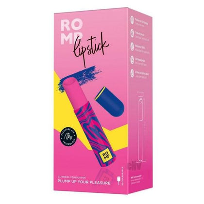 ROMP Clitoral Stimulator Lipstick Slim-Six - Pink/Navy