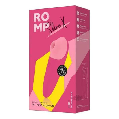 Introducing ROMP Shine X Pink Pleasure Air Clitoral Stimulator - Model X10, Premium Silicone, Waterproof