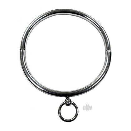 Rouge Steel Ring Collar Silver - Stylish and Secure Stainless Steel Collar with Leash Attachment for Sensual Play - Adult Naughty Store