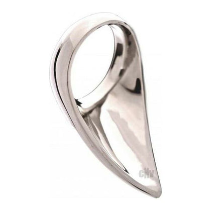 Introducing the Exquisite Steel Tear Drop Cock Ring - Model RTD-1.77 - For Men - Prostate and Perineum Stimulation - Rouge - Adult Naughty Store