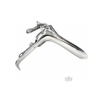 Introducing the Sensual Pleasures Stainless Steel Vaginal Speculum - Model RS-2000X - for Women - Explore Intimate Delights with Confidence - Deep Red - Adult Naughty Store