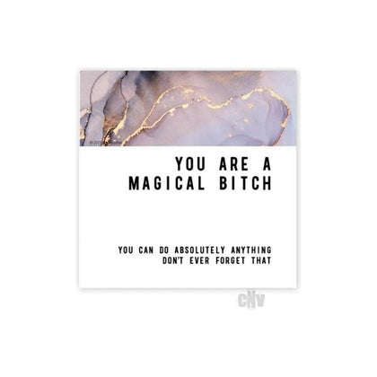 Introducing the Ink + Soul Magical Bitch Magnet: A Sophisticated and Snarky 3.5 x 3.5 Magnet Set for Empowered Souls - Adult Naughty Store