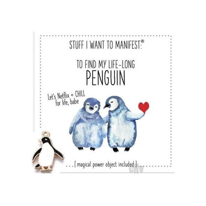 Manifestation Magic: Penguin Power Pack - Cute and Snarky Manifesting Cards with Magical Power Object for Fast Results - Adult Naughty Store