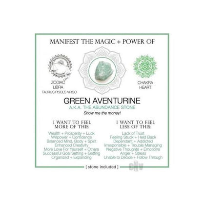 Green Aventurine Crystal Cards: Manifest the Magic with Chakra and Zodiac Sign Associations