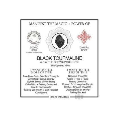 Black Tourmaline Crystal Cards: Manifest the Magic of Your Crystal Energies