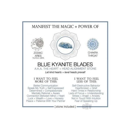 Blue Kyanite Blades Crystal Cards: Discover the Enchanting Energies of Your Sacred Stones