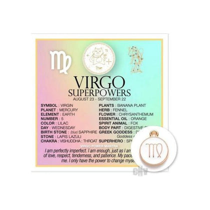 Warm Human Zodiac Virgo Card + Charm Package: Discover Your Cosmic Connection - Adult Naughty Store