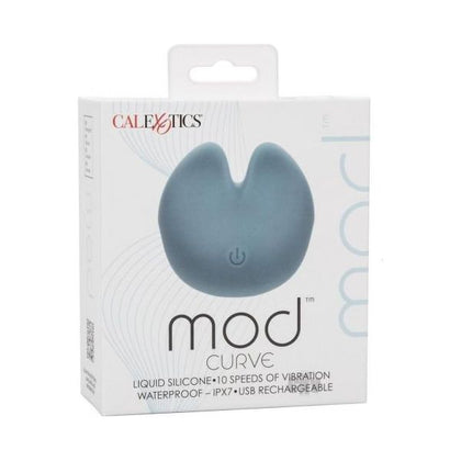 Introducing the Mod Curve Blue Silicone Dual Vibrating Teaser, Model MCT001, for Her - A Fusion of Power and Sophistication in Female Pleasure Enhancement